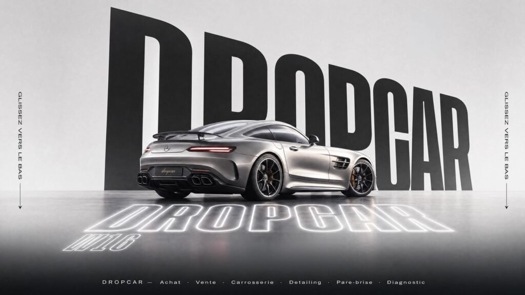 Dropcar : direction artistique du site autour de la performance automobile